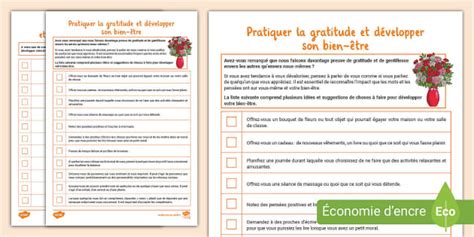 Liste à cocher pour développer son bien-être