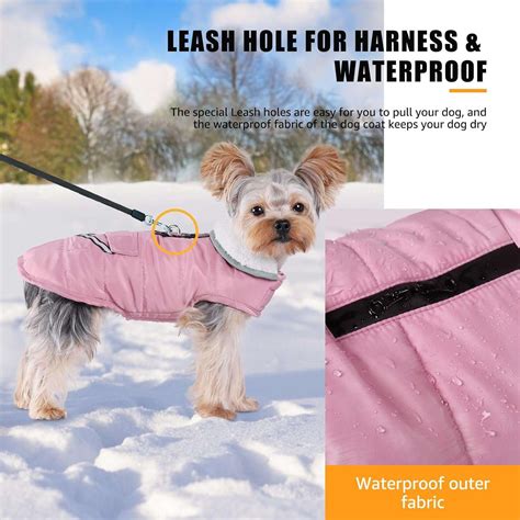 Dog Winter Coats with Fleece Vest, Waterproof Warm Dog Snow