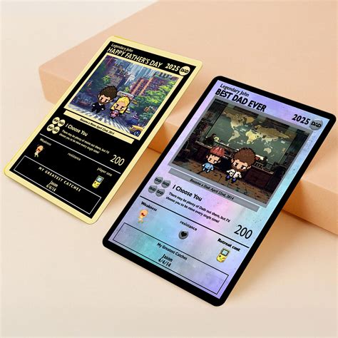 Personalized Father's Day Pokemon Card | Best Dad Ever | Gossby