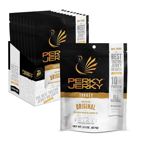 Original Turkey Jerky, Low Sodium - 10g Protein per Serving - Low Fat ...