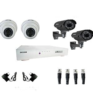 Buy ZICOM AWAKE ALWAYS 4 CCTV IR Cameras with 4 Channel DVR Kit Online ...