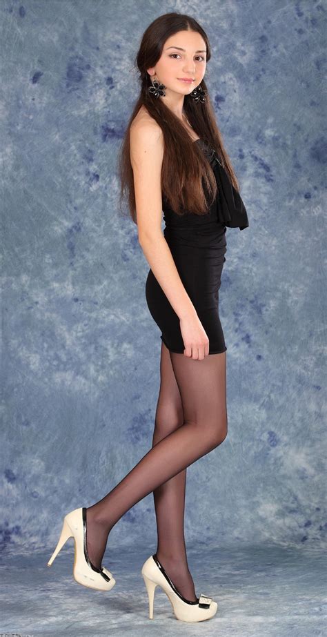 Sensually Chic Pantyhose Stylings - TAMMY - Silver Starlets - Black Dress I