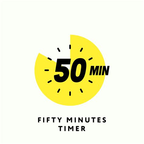 50 Minutes Timer Icon, Modern Flat Design. Clock, Stopwatch ...