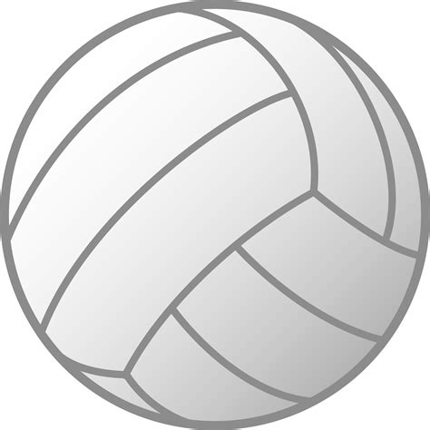 Simple White Volleyball - Free Clip Art