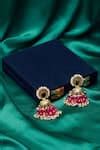Buy Gold Plated Stones, Pearls Jhumka Chandbali Earrings by Just ...
