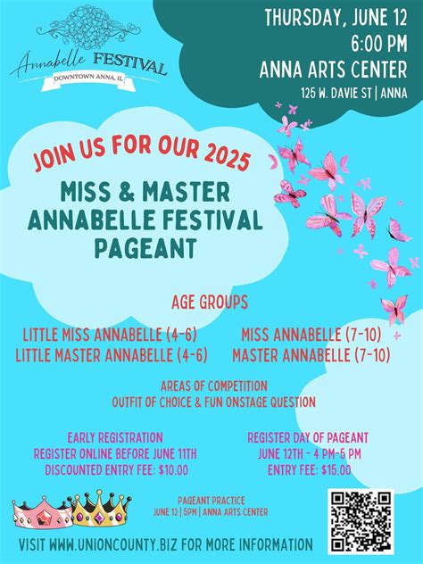 2025 Miss & Master Annabelle Festival Pageant, 125 W Davie St, Anna, IL ...