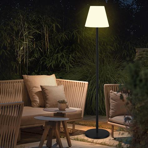Auraglow Solar Outdoor Table Lamp – Garden Patio Light - Warm White LED ...