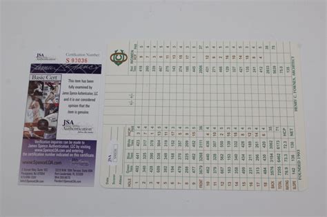 Lot Detail - Jack Nicklaus Signed Oakmont Country Club Scorecard w/1962 ...