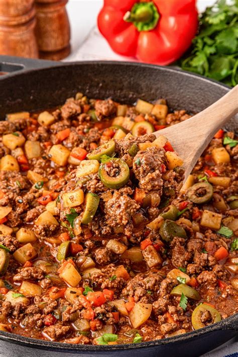 Authentic One-Pan Picadillo Beef Recipe - Kim Schob