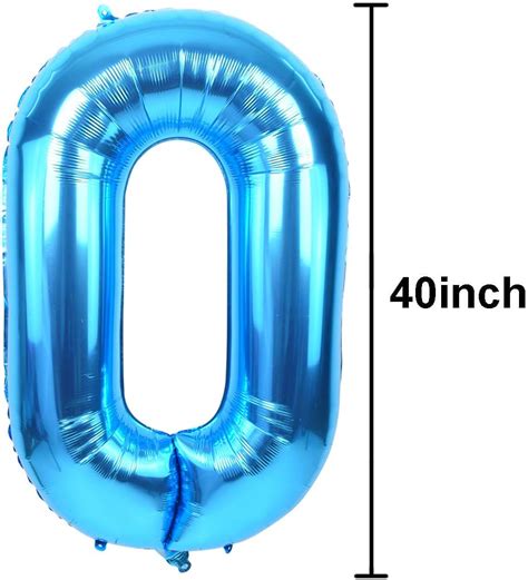 Buy 40 Inch Blue Large Numbers Balloon 0-9(Zero-Nine) Birthday Party ...