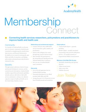 Fillable Online academyhealth Membership Brochure - AcademyHealth ...