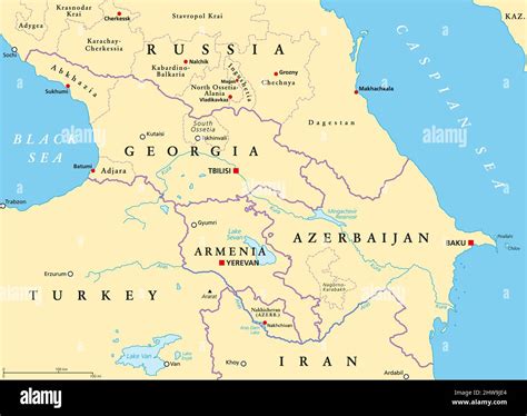 Caucasus Map Europe