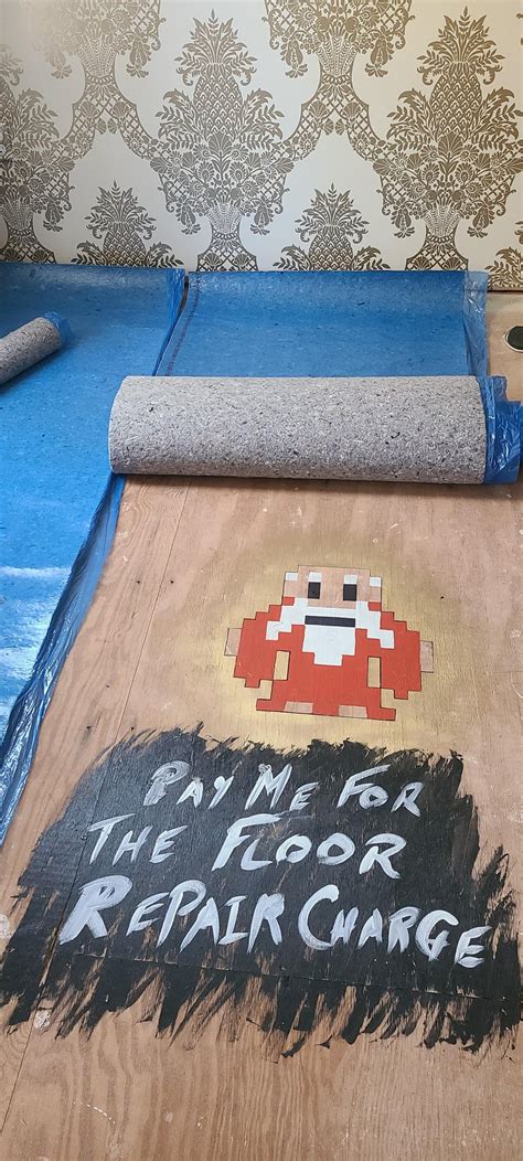 We're redoing our flooring and I left a little message for the next ...