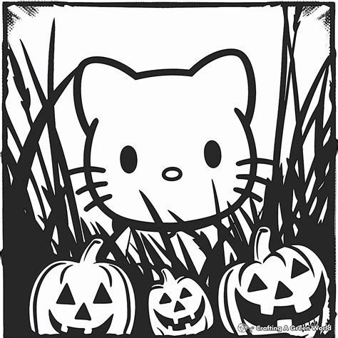Coloring Page Halloween Hello Kitty - Free Printable Coloring Pages