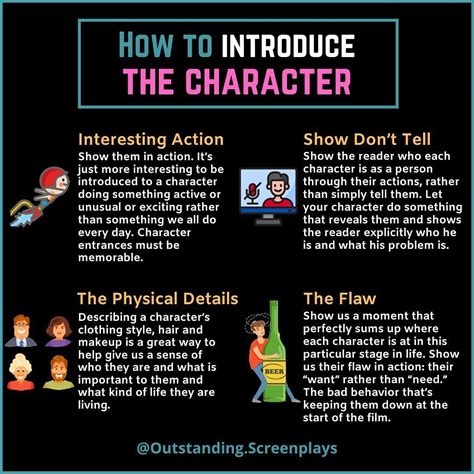 Outstanding Screenplays on Instagram: "What are your favorite writing principles for character ...