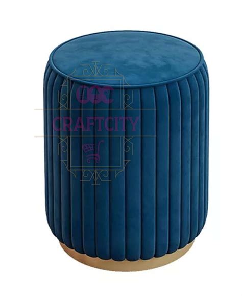 CRAFTCITY|Modern Living Room Furniture Velvet Fabric Ottoman Golden ...