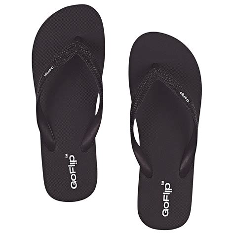 Buy GoFlip Men's Natural Rubber Flip Flops/Slippers-BLACK-UK8 at Amazon.in