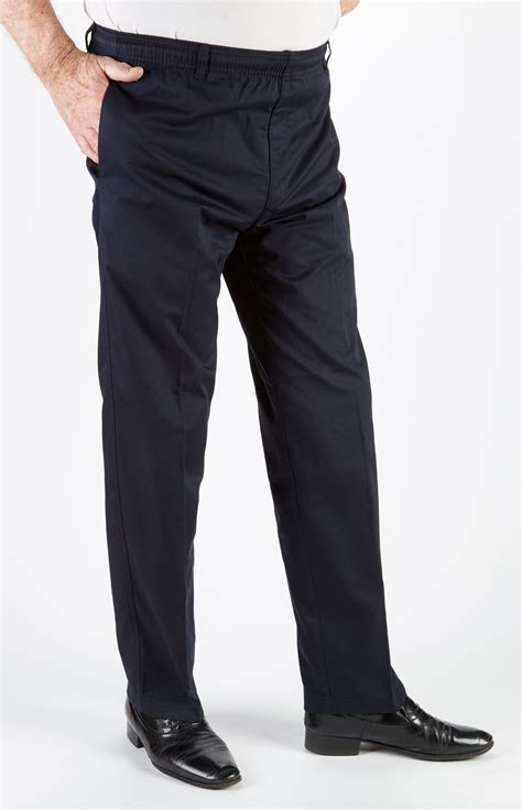 Mens casual pull on trousers online