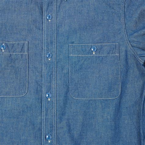 Full Count 4810 5oz Chambray Work Shirt - Mid Blue | SON OF A STAG