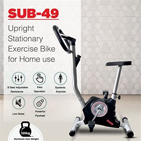 SPARNOD FITNESS SUB-49 Upright Exercise Bike for home gym - LCD Display ...