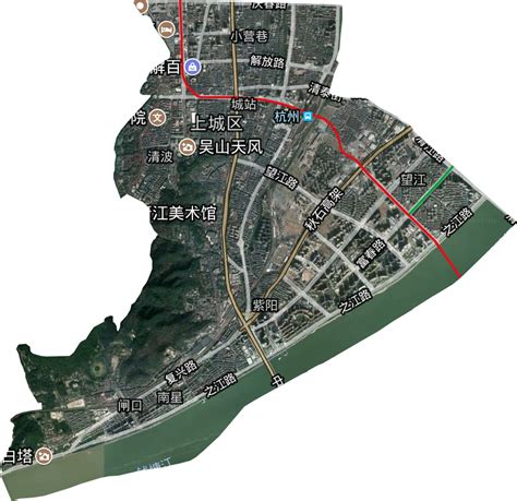 杭州市高清卫星地图,杭州市高清谷歌卫星地图
