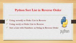 Image result for Inverse Sort Python