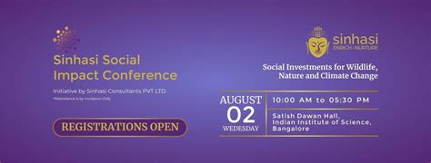 Sinhasi Social Impact Conference : Social Investments For Wildlife ...