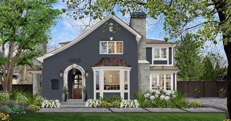 Dark Blue House 75 Blue Exterior Home Ideas You'll Love April, 2025