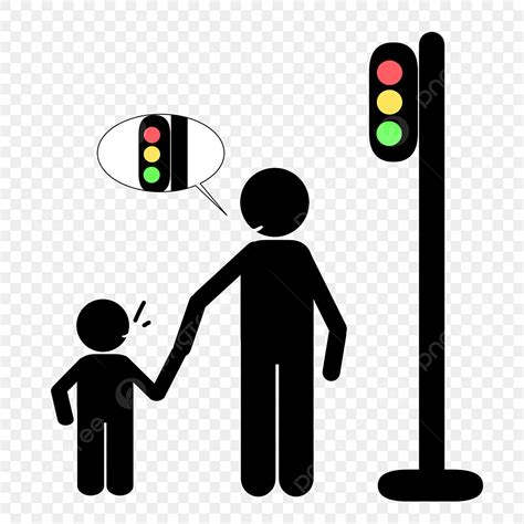 Crossing Road PNG Image, Cross The Road Stickman, Traffic Lights ...