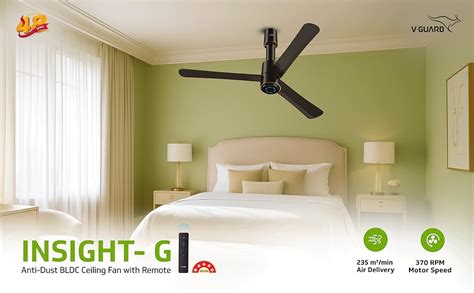 Buy V Guard Insight-G Premium Bldc Ceiling Fan For Home | 6 Speed ...