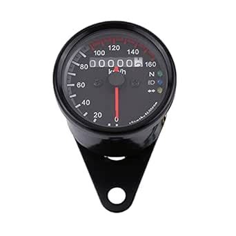 Keenso 12V Motorcycle LED KMH Odometer Speedometer, Keenso Universal 0 ...
