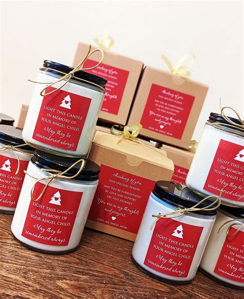 Christmas Gift for Employees. Bulk Candles. Personalize Label Design and Text. Thank You Gift ...