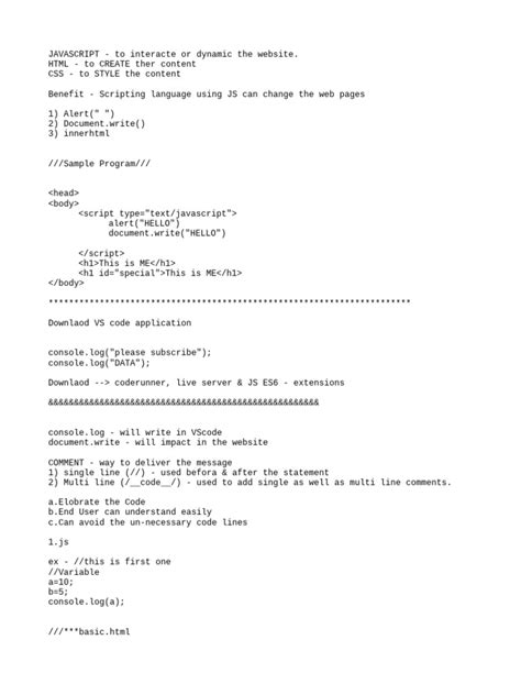 Image result for JavaScript Tutorial PDF Download