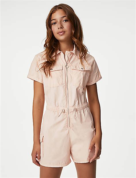 Buy Pure Cotton Playsuit (6-16 Yrs) at Marks & Spencer