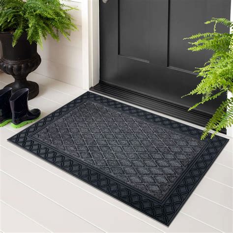 Buy Luxe Home Door Mats for Home Natural Coir mat Solid Black ...