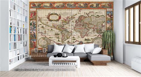 World Map Mural 的图像结果