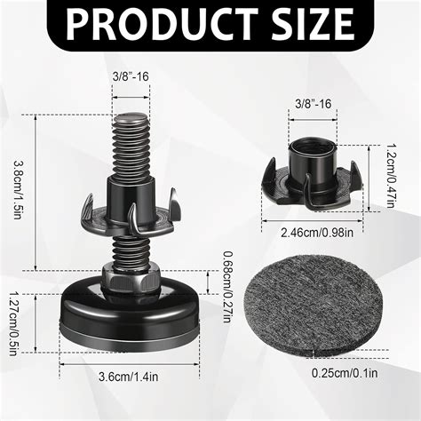 Buy 6 Pieces Furniture Leveling Feet Heavy Duty Adjustable Feet for ...