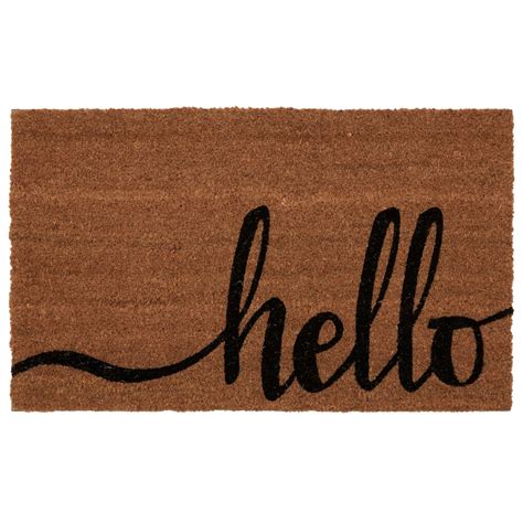 Mainstays Hello Coir Outdoor Mat, 18" x 30" - Walmart.com | Door mat ...