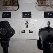 HANEX 3-Pin Socket Universal Plastic Multi-Plug 5 A with Individual ...