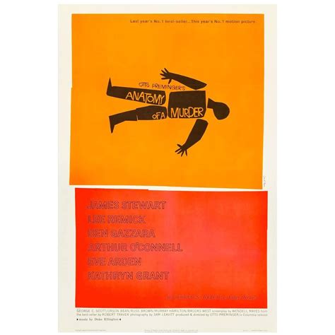 "Anatomy of a Murder" Film Poster, Saul Bass, 1959 For Sale at 1stDibs