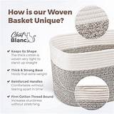 Buy Cotton Rope Basket for Storage | 15"x10"x9" Set of 3 Large Storage ...