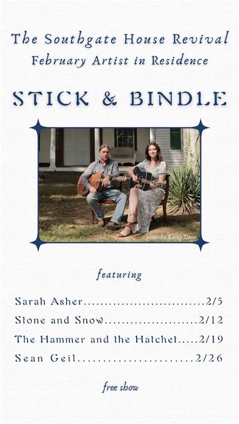 Stick & Bindle Artist in Residence Night 1 w/ Sarah Asher, The ...