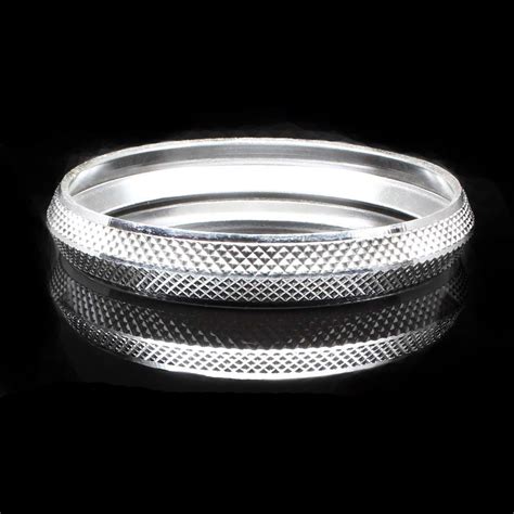 Sterling Silver Men's Solid Punjabi Silver Kada Bangle – Karizma Jewels