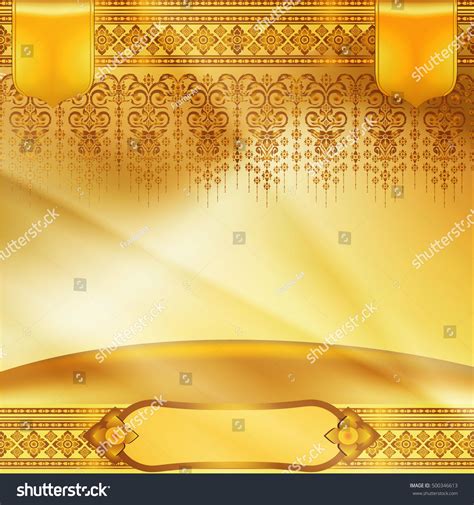 Golden Background Antique Greeting Card Invitation Stock Vector ...
