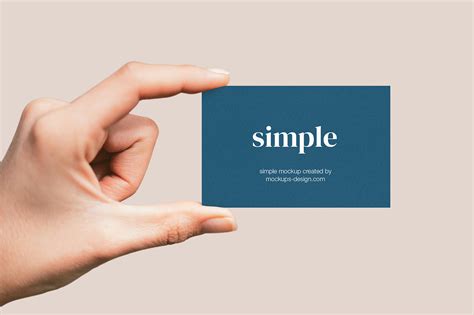Hand holding business card mockup - Mockups Design