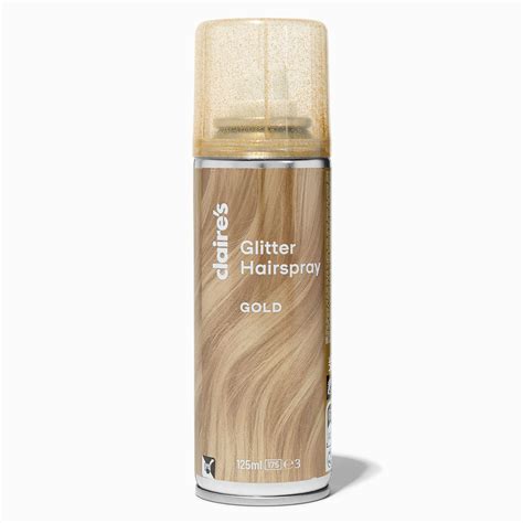 Gold Glitter Colour Hairspray | Claire's