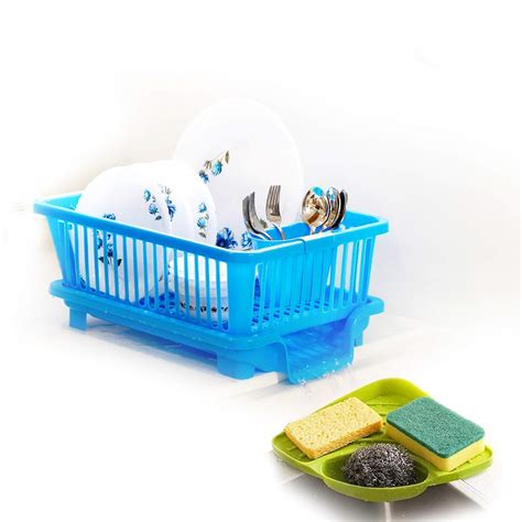 Buy DDecora Plastic Sink Organizer and 3 in 1 Sink Dish Drying Drainer ...