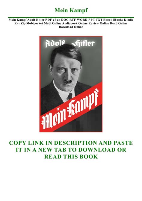 DOWNLOAD Free PDF Mein Kampf BY Adolf Hitler