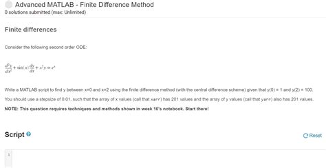 Finite Difference MATLAB 的图像结果