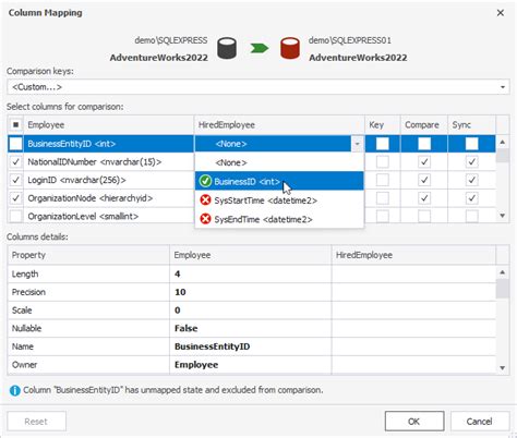 Image result for In SQL Server How to Match 2 Column Data Type